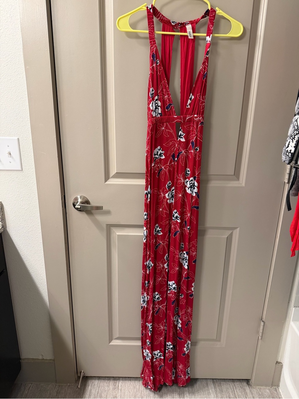 Red Floral Girls' One-Piece dress